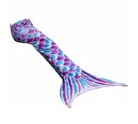 Colcolo Manta de Niña de Franela Saco de Dormir Abrigo Cola de Sirena Ingeniosa Adecuada para Películas Cuentos Nocturnos Sofá Acampadas, Azul+Púrpura, 142-60cm