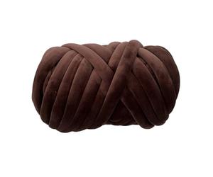 Colcolo Manta Diy Hilo Tejido Tubo Terciopelo Grueso Poliéster Suave Elástico Lavable Adecuada para Elaborar Accesorios Hogar Mascotas, Coffee, 100G
