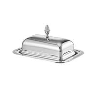 Colcolo Mantequera Placa Recipiente Bandeja Cubierta Acero Inoxidable 304 con Tapa Abovedada Que Mantiene la Suave y Protegida Plato Estable Adecuada para Cocina y Cafetería