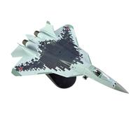 Colcolo Maqueta Estática de Avión Militar Maqueta de Modelo de Aeronave Avión a Escala con Clara y Base para Mesa en Aleación y, 1/100 SU57 Camuflaje Digital Estándar