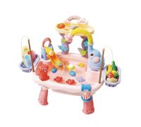 Colcolo Mesa Parque Animal Acuático con de Colores Canal Circulante y Piezas Manuales Ideal para Estimular el Juego Creativo en Niños Adecuada para Actividades Interiores y Exteriores, Rosa
