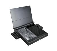 Colcolo Mesa trabajo para maquetas, accesorio para piezas precisión, estación trabajo, cajón para herramientas, contenedor almacenamiento, Negro