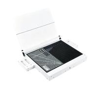 Colcolo Mesa trabajo para maquetas, accesorio para piezas precisión, estación trabajo, cajón para herramientas, contenedor almacenamiento, Blanco