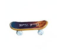 Colcolo Mini Patineta en Miniatura Patineta Miniatura Modelo Escala Diorama Accesorio Decorativo de Resina para Escaparatismo Adecuada para Maquetas Vitrinas, Naranja