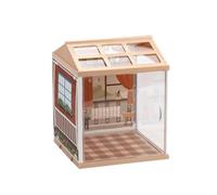 Colcolo Miniatura Casa Escena Display Maqueta Diorama Vitrina Transparente con Diseño Ligero y Completa en y Papel Apta para Coleccionistas y Manualidades en Escritorio y Estantería 17.5cm