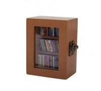 Colcolo Miniatura Estantería Gabinete Librero Adorno Madera Ventana Clara Broche Metal Adecuado para Colección Personal Decoración de Sala Escritorio, Marrón