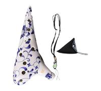 Colcolo Ocarina Alto C de 12 agujeros, instrumento musical portátil de cerámica con cancionero para enseñar a principiantes y amantes de la música, D