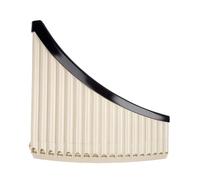Colcolo Pan Flutes Instrumento Musical de Viento Madera Pan Flutes Instrumento Tradicional Chino Diseño Curvado Fácil de Tocar Adecuado para Principiantes, 18 tubos beige