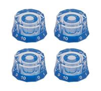 Colcolo Pandillas de guitarra 4x Paya universal de bajo 6 mm (024) Pots de eje de diámetro Potó de repuesto de reemplazo de sombrero eléctrico de guitarra, Azul