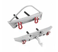 Colcolo Parachoques Protector Parachoques Delantero Trasero con Orificio para Gancho Trasero Aleación de Aluminio para MN128 Adecuado para y Carreras Crawler, Plata