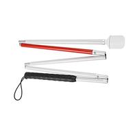Colcolo Persiana plegable con punta con cinta reflectora para ancianos, bastón de guía para ciegos, bastón de senderismo, bastón ciego, sin luz