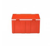 Colcolo Portador Térmico Caja Contenedor Recipiente Aislante Portátil para Alimentos Platos Bebidas Función de Protección y Organización Adecuado para, Naranja, Cuatro Hebillas, Tapa Separada