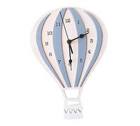 Colcolo Reloj de Pared de Dibujos Animados, artesanías silenciosas, Globo de Aire Caliente, Reloj para Tienda, habitación de niños, decoración del Dormitorio, Gris