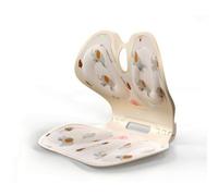 Colcolo Silla de Lactancia Cojín Lumbar Respaldo de Maternidad Asiento Plegable Diseño Ergonómico y Transpirable Espuma y Tejido Suave Estructura de Acero, 【折叠款】 香槟金花色-真正缓解喂奶压力, 奶油风