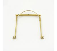 Colcolo Soporte de Armónica de Cuello Soporte Portaharmónica Arnés con Estructura Metálica Estable y Barra Curvada para Comodidad Prolongada Adecuado para, Dorado