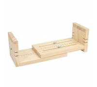 Colcolo Soporte de Cuerda Ajustable Telar Pulsera Herramienta Nudo Bastidor Trenzado de Madera Maciza Estabilidad para Anudado Uniforme y Limpio Adecuado para, Escala Retráctil