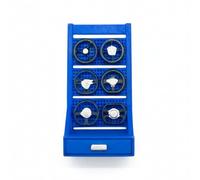Colcolo Soporte de Exhibición Miniatura 1 64 Estante Rack Accesorio de Resina con Aspecto Profesional para Mostrar Discos y Amortiguadores Adecuado para, Azul, Bastidor De Volante