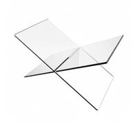 Colcolo Soporte de Libros Acrílico X Atril Portadocumentos Expositor Base Transparente Minimalista Acrílico Grueso de 4mm Montaje Rápido de Dos Piezas