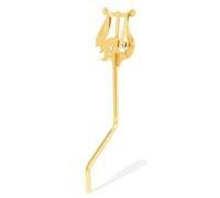 Colcolo Soporte de Partituras para Saxofón Clip de Música Marcha Sujetapáginas de Hierro con Acabado Liso y Fijación al Instrumento Adecuado para Desfiles, Dorado, Modelo A, Corto
