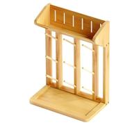 Colcolo Soporte de secado de biberones de madera, accesorio de estación de secado de encimera, ligero, con bandeja de goteo, 14,5 x 10,6 x 6,3 pulgadas,
