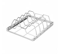 Colcolo Soporte para Costillas Bbq Estante Asador Parrilla Rejilla Carne de Acero Inoxidable 430 Plegable con Distribución Uniforme del y Almacenaje Plano