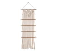 Colcolo Soporte para lazo de macramé para niñas, adorno de tapiz, regalo de cumpleaños, decoración de pared bohemia, soporte para diadema, colgador.