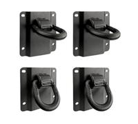 Colcolo Soporte para Remolque Camioneta con Argolla Plegable Bajo y Placa Montaje con Cuatro Agujeros Pretaladrados para Instalacion Fija, Estilo A