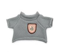 Colcolo Suéter para Muñeco de Peluche Accesorio Tejido Moda Sencilla Fácil Mantener Adecuado para Recrear Estilos Muñecas Actividades Lúdicas , Gris , Suéter de Tejido con Parche