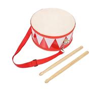Colcolo Tambor de mano de doble cara, bloques de percusión, juguete con, tambor de jazz, ideal para regalos del hogar y para niñas, Rojo