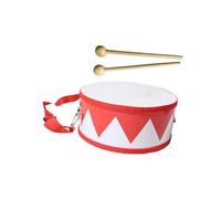 Colcolo Tambor de mano de doble cara Montessori, juguete para actividades, bombo, tambor de Jazz para escuela, dormitorio, suministros para el hogar para, Rojo blanco
