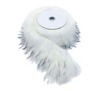 Colcolo Tela de Piel sintética Artesanía Cintas esponjosas Juguete de Peluche para decoración Parches artesanales Artesanía Cosplay Disfraz Enano, Blanco
