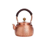 Colcolo Tetera de Cobre Tetera Hervidor Cafetera Jarra para con Calentamiento en Placa Cerámica Eléctrica Adecuada para del Té Cocina Doméstica Mesa de, 600ml, Textura Martillada