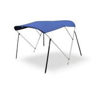 Colcolo Toldo Marino Bimini para Barco Canopy Cubierta Techo Náutico Parasol Embarcación Sombrilla Lancha Marco de Tubo Aluminio con Arco Proa Elegante, Toldo Bimini De Tres Travesaños