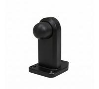 Colcolo Tope de Puerta Tope Puerta Tope de Piso Topes para Puertas Tope Metálico con Goma Amortiguadora y Diseño de Bajo Acero Inoxidable 304 para Humedad, Moderno, Alto, Negro, Montaje Sin Clavos