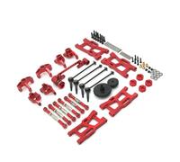 Colcolo Vehículo Industrial Kit de Reemplazo RC Metálico con Brazos Rodamientos Engranajes y Cubos Refuerza y de Conexión Adecuado para Mantenimiento y Afinación de, Rojo