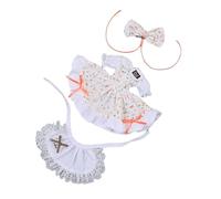 Colcolo Vestido para Muñeca BJD 1/ Orejas de Conejo Conjunto de Gorro Falda en Ribetes de Encaje Adecuado para Exhibición Fotografía Colección Juego Sesiones Temáticas, Naranja, Style to 8