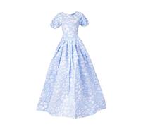 Colcolo Vestido para Muñeca con Diseño Temático Manga Abullonada Tela Suave Detalles Florales Adecuado para Colección Decoración y Juego de Muñecas 1/6 , Azul , Vestido