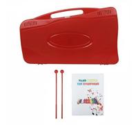 Colcolo Xilófono Infantil Xilófono Musical Teclado Metalófono Juguete Educativo con Escala Completa de 25 Notas 2 Baquetas y Libro de Canciones Adecuado para , Rojo