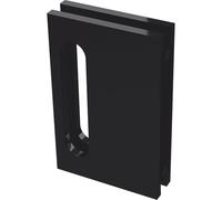 Colcom Puerta corredera de cristal B95 compatible con cerradura de puerta de cristal B94 con pestillo de arco, aluminio negro