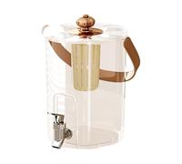 Cold Beverage Dispenser, 5 L Juice and Water Container with Spigot and Filter, Leak Proof Drink Dispenser for Tea Lemonade Punch, Outdoor Party Holiday Hosting Camping Picnic Barbacoa
