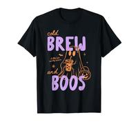 Cold Brew and Boos Halloween Iced Coffee Lover Fall Autumn Camiseta