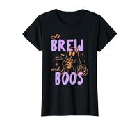 Cold Brew and Boos Halloween Iced Coffee Lover Fall Autumn Camiseta gráfica económica, Mujer, Negro, L
