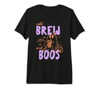 Cold Brew and Boos Halloween Iced Coffee Lover Fall Autumn Camiseta Premium