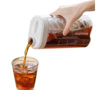 Cold Brew Cafeters - helada | Creador de té Cold Brew | Jarra de té helado | 350 Filtro fino de malla botella portátil a prueba de fugas con escala para bebidas con sabor a campamento de coci