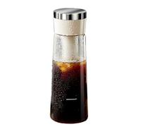 Cold Brew Coffee Pitcher, Iced Tea Infuser, 3,34 x 9,76 pulgadas, filtro de malla extraíble funcional, fabricante de vidrio de acero inoxidable para uso en el hogar, café, uso en el fridge de negocios