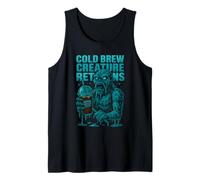 Cold Brew Creature devuelve un Divertido diseño de Coffee Monster Camiseta sin Mangas