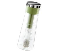 Cold Brews - Botella de café con sistemas de preparación fáciles, diseño portátil de vidrio para mochileros, picnics, jarras frías de tamaño familiar