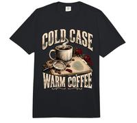 Cold Case Warm Coffee True Crime Misterio Comfort Colors Adult Heavyweight T-Shirt
