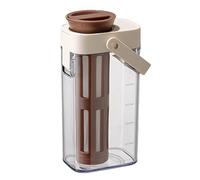 Cold Coffee Brewer | 1000ml Cold Brew Coffee Pitcher Pot | Leak Proof Container Jar with Handle Lid for Cappuccino Ice Tea Fruit Drinks Milk Water Home Apartment Restaurant