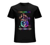 Cold-Play Rd Black Camiseta de algodón unisex para hombre, Negro , M